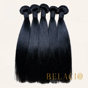 Belacio Straight Weft Hair - Double Drawn Virgin 1B