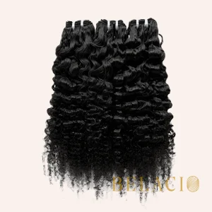 Belacio Curly Weft Hair Extensión - Double Drawn 1B