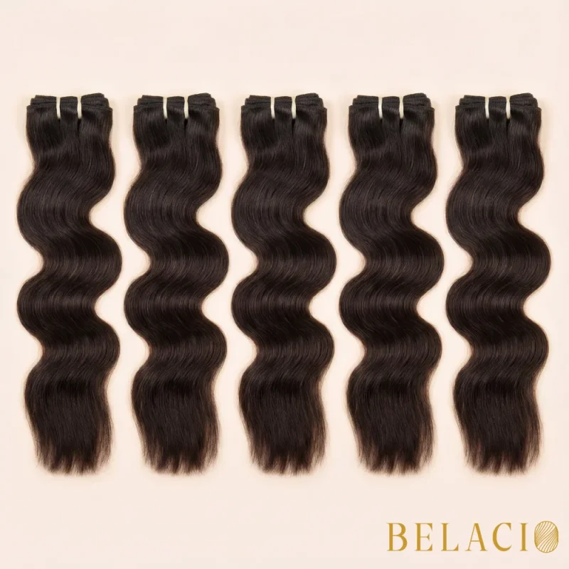 Belacio Soft Wavy Weft Hair – Double Drawn 1B-2