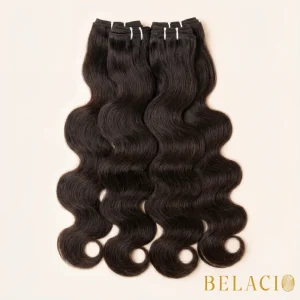 Belacio Soft Wavy Weft Hair Extensión - Double Drawn 1B