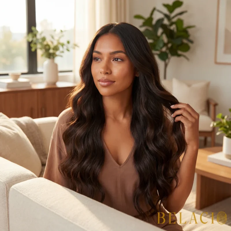 Belacio Soft Wavy Weft Hair – Double Drawn 1B-5