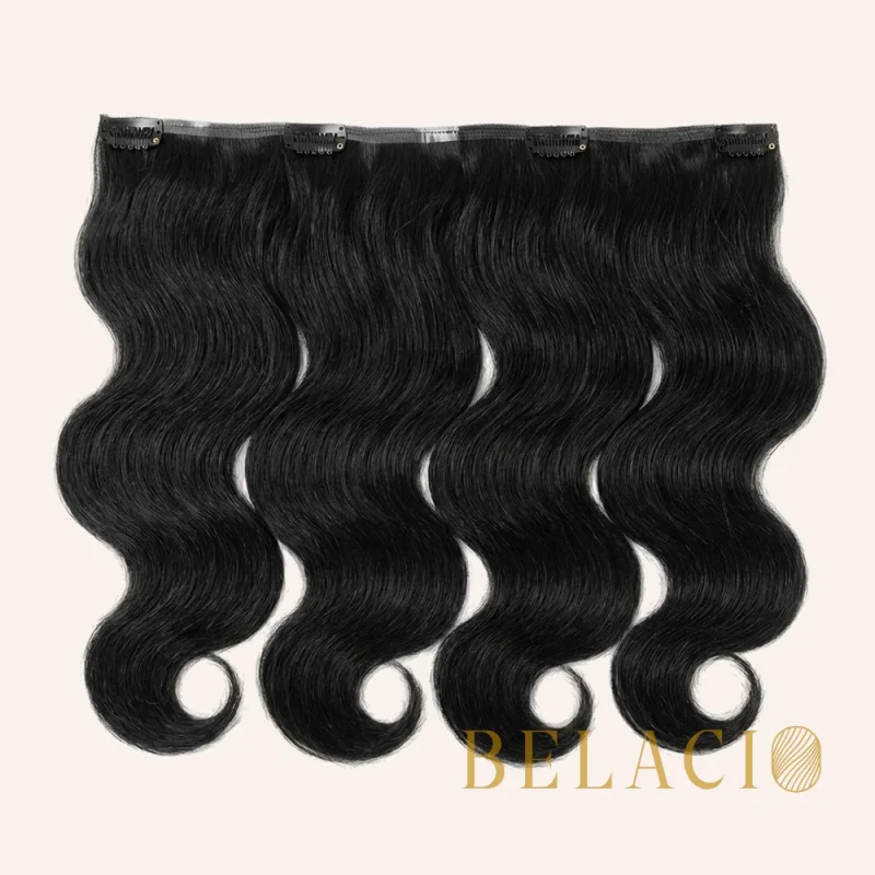 Belacio Soft Wavy Clip-In Extension - 1B-1 (1)