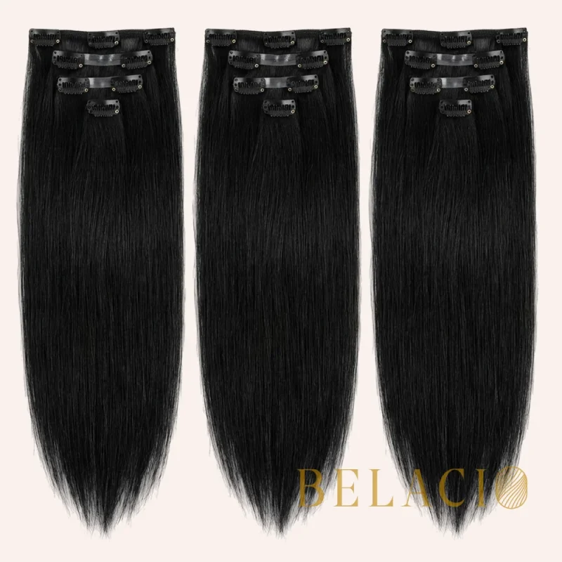 Belacio Straight Clip-In Extension - 1B (1)