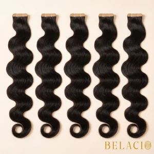 Belacio Soft Wavy Tape-In Hair - 1B