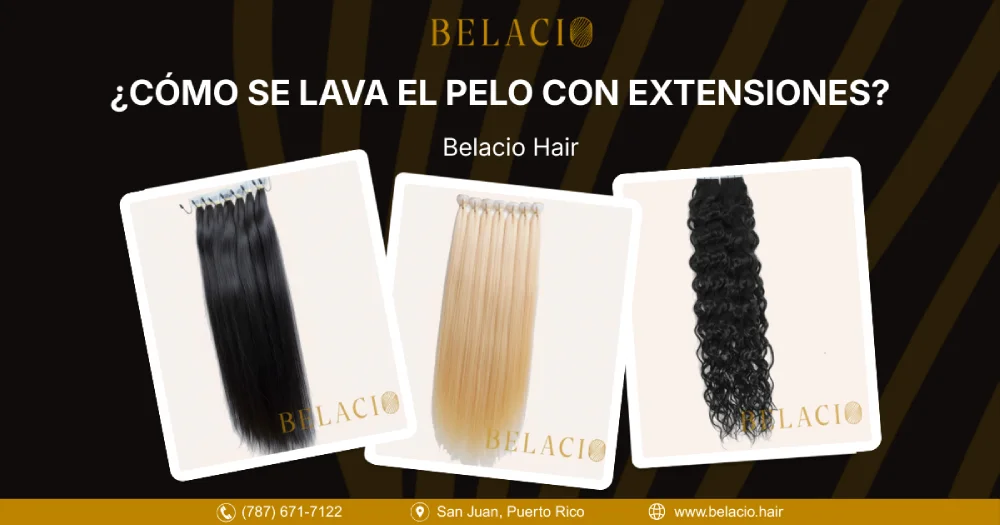 Cómo se lava el pelo con extensiones